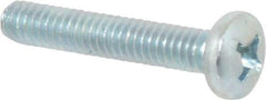 Value Collection - 1/4-20 UNC, 1-1/2" Length Under Head Phillips Drive Machine Screw - Pan Head, Grade 2 Steel, Zinc-Plated Finish, Without Washer - Apex Tool & Supply