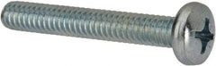 Value Collection - 1/4-20 UNC, 1-3/4" Length Under Head Phillips Drive Machine Screw - Pan Head, Grade 2 Steel, Zinc-Plated Finish, Without Washer - Apex Tool & Supply