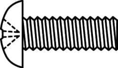 Value Collection - #5-40 UNC, 5/8" Length Under Head Phillips Drive Machine Screw - Round Head, Grade J82 Steel, Zinc-Plated Finish, Without Washer - Apex Tool & Supply