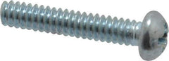 Value Collection - #6-32 UNC, 3/4" Length Under Head Phillips Drive Machine Screw - Round Head, Grade 2 Steel, Zinc-Plated Finish, Without Washer - Apex Tool & Supply