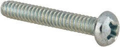 Value Collection - #6-32 UNC, 7/8" Length Under Head Phillips Drive Machine Screw - Round Head, Grade 2 Steel, Zinc-Plated Finish, Without Washer - Apex Tool & Supply