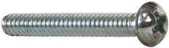 Value Collection - #6-32 UNC, 1" Length Under Head Phillips Drive Machine Screw - Round Head, Grade 2 Steel, Zinc-Plated Finish, Without Washer - Apex Tool & Supply