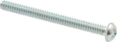 Value Collection - #6-32 UNC, 1-1/2" Length Under Head Phillips Drive Machine Screw - Round Head, Grade 2 Steel, Zinc-Plated Finish, Without Washer - Apex Tool & Supply