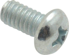 Value Collection - #8-32 UNC, 5/16" Length Under Head Phillips Drive Machine Screw - Round Head, Grade 2 Steel, Zinc-Plated Finish, Without Washer - Apex Tool & Supply