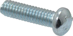 Value Collection - #8-32 UNC, 5/8" Length Under Head Phillips Drive Machine Screw - Round Head, Grade 2 Steel, Zinc-Plated Finish, Without Washer - Apex Tool & Supply