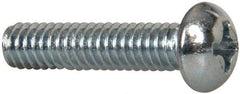 Value Collection - #8-32 UNC, 3/4" Length Under Head Phillips Drive Machine Screw - Round Head, Grade 2 Steel, Zinc-Plated Finish, Without Washer - Apex Tool & Supply