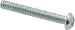 Value Collection - #8-32 UNC, 1-1/4" Length Under Head Phillips Drive Machine Screw - Round Head, Grade 2 Steel, Zinc-Plated Finish, Without Washer - Apex Tool & Supply