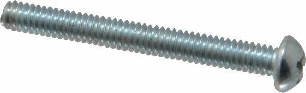 Value Collection - #8-32 UNC, 1-1/2" Length Under Head Phillips Drive Machine Screw - Round Head, Grade 2 Steel, Zinc-Plated Finish, Without Washer - Apex Tool & Supply