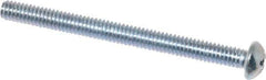 Value Collection - #8-32 UNC, 2" Length Under Head Phillips Drive Machine Screw - Round Head, Grade 2 Steel, Zinc-Plated Finish, Without Washer - Apex Tool & Supply
