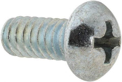 Value Collection - #10-24 UNC, 7/16" Length Under Head Phillips Drive Machine Screw - Round Head, Grade 2 Steel, Zinc-Plated Finish, Without Washer - Apex Tool & Supply