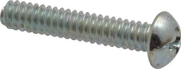 Value Collection - #10-24 UNC, 1" Length Under Head Phillips Drive Machine Screw - Round Head, Grade 2 Steel, Zinc-Plated Finish, Without Washer - Apex Tool & Supply