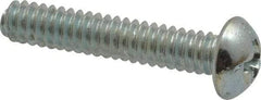 Value Collection - #10-24 UNC, 1" Length Under Head Phillips Drive Machine Screw - Round Head, Grade 2 Steel, Zinc-Plated Finish, Without Washer - Apex Tool & Supply
