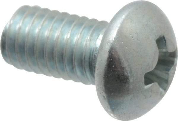 Value Collection - #10-32 UNF, 3/8" Length Under Head Phillips Drive Machine Screw - Round Head, Grade 2 Steel, Zinc-Plated Finish, Without Washer - Apex Tool & Supply