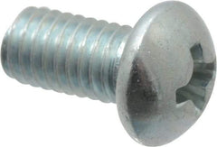 Value Collection - #10-32 UNF, 3/8" Length Under Head Phillips Drive Machine Screw - Round Head, Grade 2 Steel, Zinc-Plated Finish, Without Washer - Apex Tool & Supply