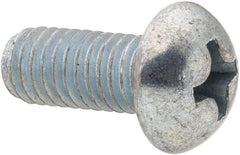 Value Collection - #10-32 UNF, 7/16" Length Under Head Phillips Drive Machine Screw - Round Head, Grade 2 Steel, Zinc-Plated Finish, Without Washer - Apex Tool & Supply