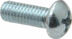 Value Collection - #10-32 UNF, 1/2" Length Under Head Phillips Drive Machine Screw - Round Head, Grade 2 Steel, Zinc-Plated Finish, Without Washer - Apex Tool & Supply