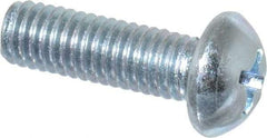Value Collection - #10-32 UNF, 5/8" Length Under Head Phillips Drive Machine Screw - Round Head, Grade 2 Steel, Zinc-Plated Finish, Without Washer - Apex Tool & Supply
