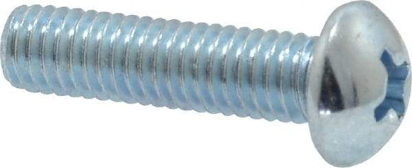 Value Collection - #10-32 UNF, 3/4" Length Under Head Phillips Drive Machine Screw - Round Head, Grade 2 Steel, Zinc-Plated Finish, Without Washer - Apex Tool & Supply