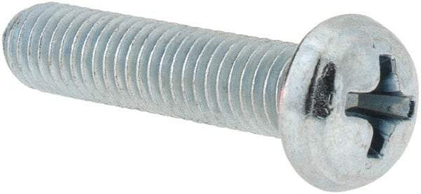 Value Collection - #10-32 UNF, 7/8" Length Under Head Phillips Drive Machine Screw - Round Head, Grade 2 Steel, Zinc-Plated Finish, Without Washer - Apex Tool & Supply