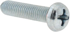 Value Collection - #10-32 UNF, 7/8" Length Under Head Phillips Drive Machine Screw - Round Head, Grade 2 Steel, Zinc-Plated Finish, Without Washer - Apex Tool & Supply