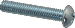 Value Collection - #10-32 UNF, 1" Length Under Head Phillips Drive Machine Screw - Round Head, Grade 2 Steel, Zinc-Plated Finish, Without Washer - Apex Tool & Supply
