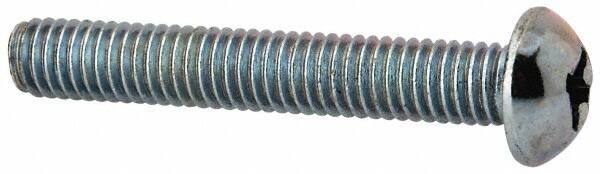 Value Collection - #10-32 UNF, 1-1/4" Length Under Head Phillips Drive Machine Screw - Round Head, Grade 2 Steel, Zinc-Plated Finish, Without Washer - Apex Tool & Supply