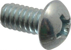 Value Collection - 1/4-20 UNC, 1/2" Length Under Head Phillips Drive Machine Screw - Round Head, Grade 2 Steel, Zinc-Plated Finish, Without Washer - Apex Tool & Supply
