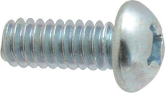 Value Collection - 1/4-20 UNC, 5/8" Length Under Head Phillips Drive Machine Screw - Round Head, Grade 2 Steel, Zinc-Plated Finish, Without Washer - Apex Tool & Supply