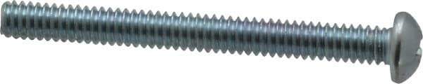 Value Collection - 1/4-20 UNC, 2-1/2" Length Under Head Phillips Drive Machine Screw - Round Head, Grade 2 Steel, Zinc-Plated Finish, Without Washer - Apex Tool & Supply