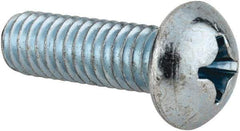 Value Collection - 5/16-18 UNC, 1" Length Under Head Phillips Drive Machine Screw - Round Head, Grade 2 Steel, Zinc-Plated Finish, Without Washer - Apex Tool & Supply