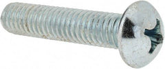 Value Collection - 5/16-18 UNC, 1-1/2" Length Under Head Phillips Drive Machine Screw - Round Head, Grade 2 Steel, Zinc-Plated Finish, Without Washer - Apex Tool & Supply