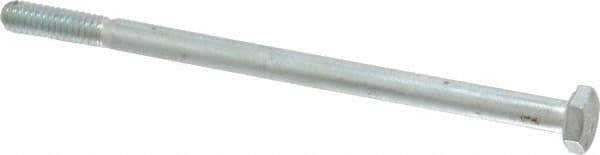 Made in USA - 1/4-20 UNC, 4-1/2" Length Under Head Hex Head Cap Screw - Partially Threaded, Grade 5 Steel, Zinc-Plated Finish, 7/16" Hex - Apex Tool & Supply