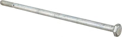 Made in USA - 1/4-20 UNC, 6" Length Under Head Hex Head Cap Screw - Partially Threaded, Grade 5 Steel, Zinc-Plated Finish, 7/16" Hex - Apex Tool & Supply