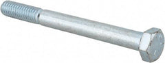 Made in USA - 5/16-18 UNC, 3-1/4" Length Under Head Hex Head Cap Screw - Partially Threaded, Grade 5 Steel, Zinc-Plated Finish, 1/2" Hex - Apex Tool & Supply