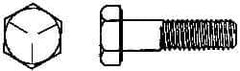 Value Collection - 1-1/4 - 7 UNC, 4" Length Under Head Hex Head Cap Screw - Partially Threaded, Grade 5 Steel, Hot Dipped Galvanized Finish, 1-7/8" Hex - Apex Tool & Supply