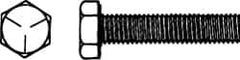 Made in North America - 1/4-20 UNC, 5" Length Under Head Hex Head Cap Screw - Fully Threaded, Grade 5 Steel, Zinc-Plated Finish, 7/16" Hex - Apex Tool & Supply