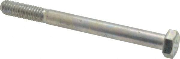 Made in USA - 5/16-18 UNC, 3-1/2" Length Under Head Hex Head Cap Screw - Partially Threaded, Grade 5 Steel, Zinc-Plated Finish, 1/2" Hex - Apex Tool & Supply