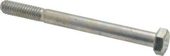 Made in USA - 5/16-18 UNC, 3-1/2" Length Under Head Hex Head Cap Screw - Partially Threaded, Grade 5 Steel, Zinc-Plated Finish, 1/2" Hex - Apex Tool & Supply