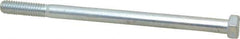 Made in USA - 5/16-18 UNC, 5" Length Under Head Hex Head Cap Screw - Partially Threaded, Grade 5 Steel, Zinc-Plated Finish, 1/2" Hex - Apex Tool & Supply