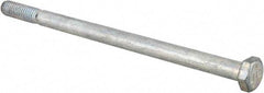 Made in USA - 5/16-18 UNC, 5-1/2" Length Under Head Hex Head Cap Screw - Partially Threaded, Grade 5 Steel, Zinc-Plated Finish, 1/2" Hex - Apex Tool & Supply