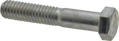 Made in USA - 3/8-16 UNC, 2" Length Under Head Hex Head Cap Screw - Partially Threaded, Grade 5 Steel, Zinc-Plated Finish, 9/16" Hex - Apex Tool & Supply