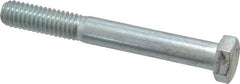 Made in USA - 3/8-16 UNC, 3" Length Under Head Hex Head Cap Screw - Partially Threaded, Grade 5 Steel, Zinc-Plated Finish, 9/16" Hex - Apex Tool & Supply