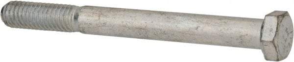 Made in USA - 3/8-16 UNC, 3-3/4" Length Under Head Hex Head Cap Screw - Partially Threaded, Grade 5 Steel, Zinc-Plated Finish, 9/16" Hex - Apex Tool & Supply
