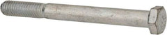 Made in USA - 3/8-16 UNC, 3-3/4" Length Under Head Hex Head Cap Screw - Partially Threaded, Grade 5 Steel, Zinc-Plated Finish, 9/16" Hex - Apex Tool & Supply