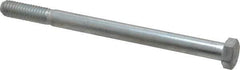 Made in USA - 3/8-16 UNC, 5" Length Under Head Hex Head Cap Screw - Partially Threaded, Grade 5 Steel, Zinc-Plated Finish, 9/16" Hex - Apex Tool & Supply
