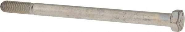 Made in USA - 3/8-16 UNC, 5-1/2" Length Under Head Hex Head Cap Screw - Partially Threaded, Grade 5 Steel, Zinc-Plated Finish, 9/16" Hex - Apex Tool & Supply