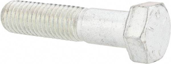 Made in USA - 1/2-13 UNC, 2-1/4" Length Under Head Hex Head Cap Screw - Partially Threaded, Grade 5 Steel, Zinc-Plated Finish, 3/4" Hex - Apex Tool & Supply