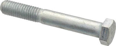 Made in USA - 1/2-13 UNC, 3-1/2" Length Under Head Hex Head Cap Screw - Partially Threaded, Grade 5 Steel, Zinc-Plated Finish, 3/4" Hex - Apex Tool & Supply