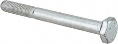 Made in USA - 1/4-28 UNF, 2-1/2" Length Under Head Hex Head Cap Screw - Partially Threaded, Grade 5 Steel, Zinc-Plated Finish, 1/2" Hex - Apex Tool & Supply