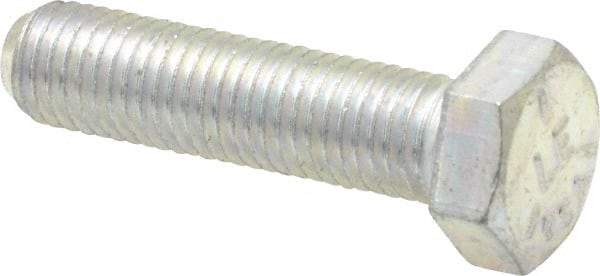 Made in USA - 5/16-24 UNF, 1-1/4" Length Under Head Hex Head Cap Screw - Fully Threaded, Grade 5 Steel, Zinc-Plated Finish, 1/2" Hex - Apex Tool & Supply